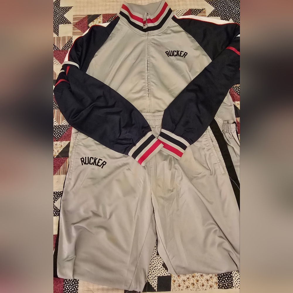 Men's Gray and Navy Sweatpants